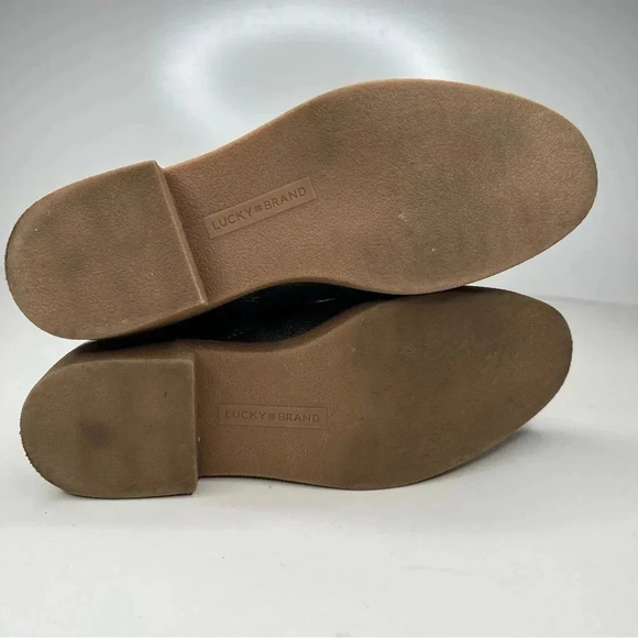 Lucky Brand Black Leather Ressy Ankle Boots Size 8.5 - Picture 14 of 15